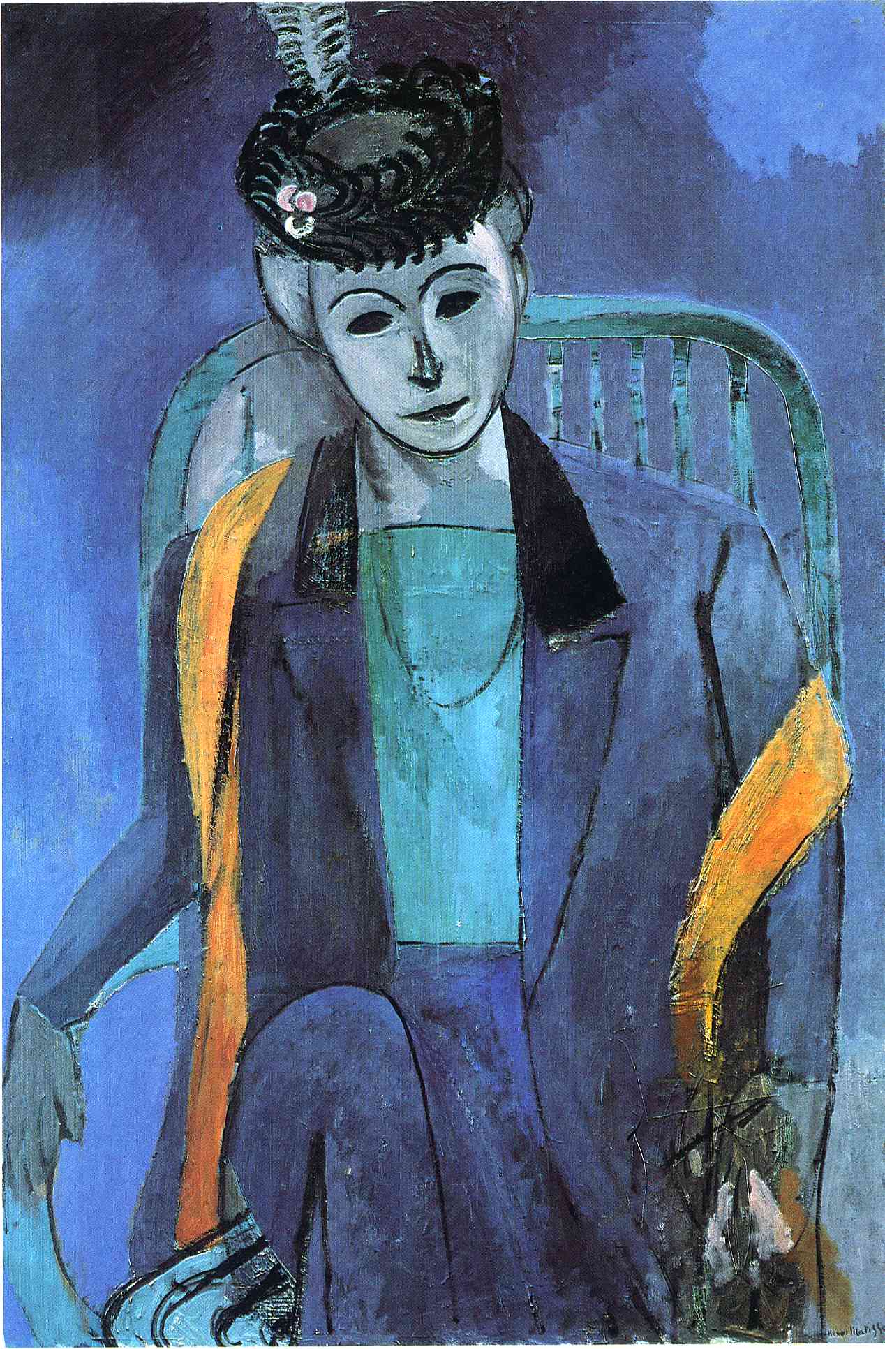 Henri Matisse - Portrait of Mme. Matisse 1913